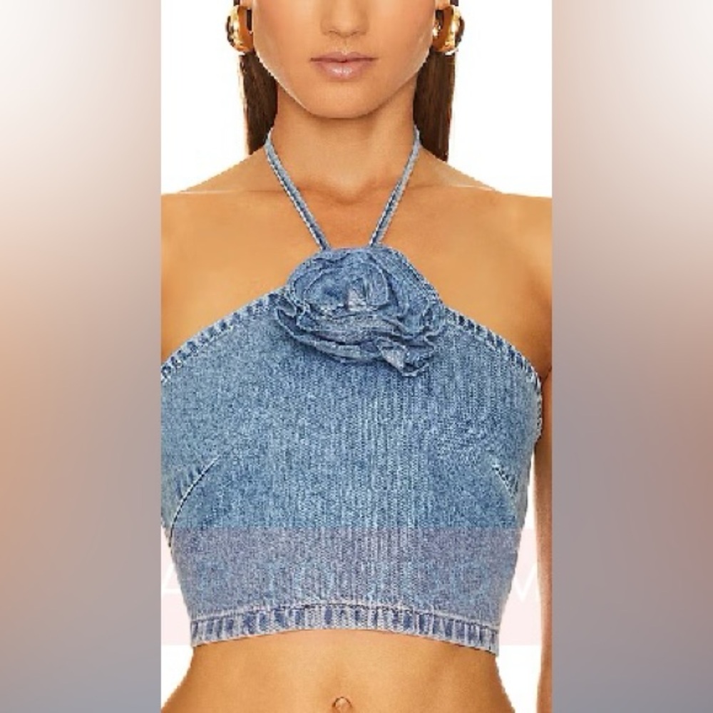 Lovers + Friends Revolve Rosalee Denim Top